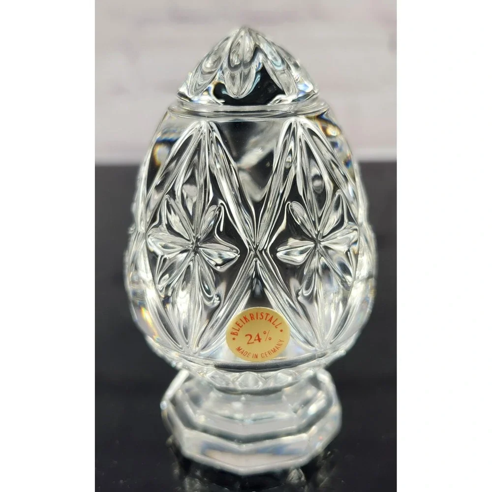 24% Lead Crystal Decorative Egg  Vintage German Bleikristal